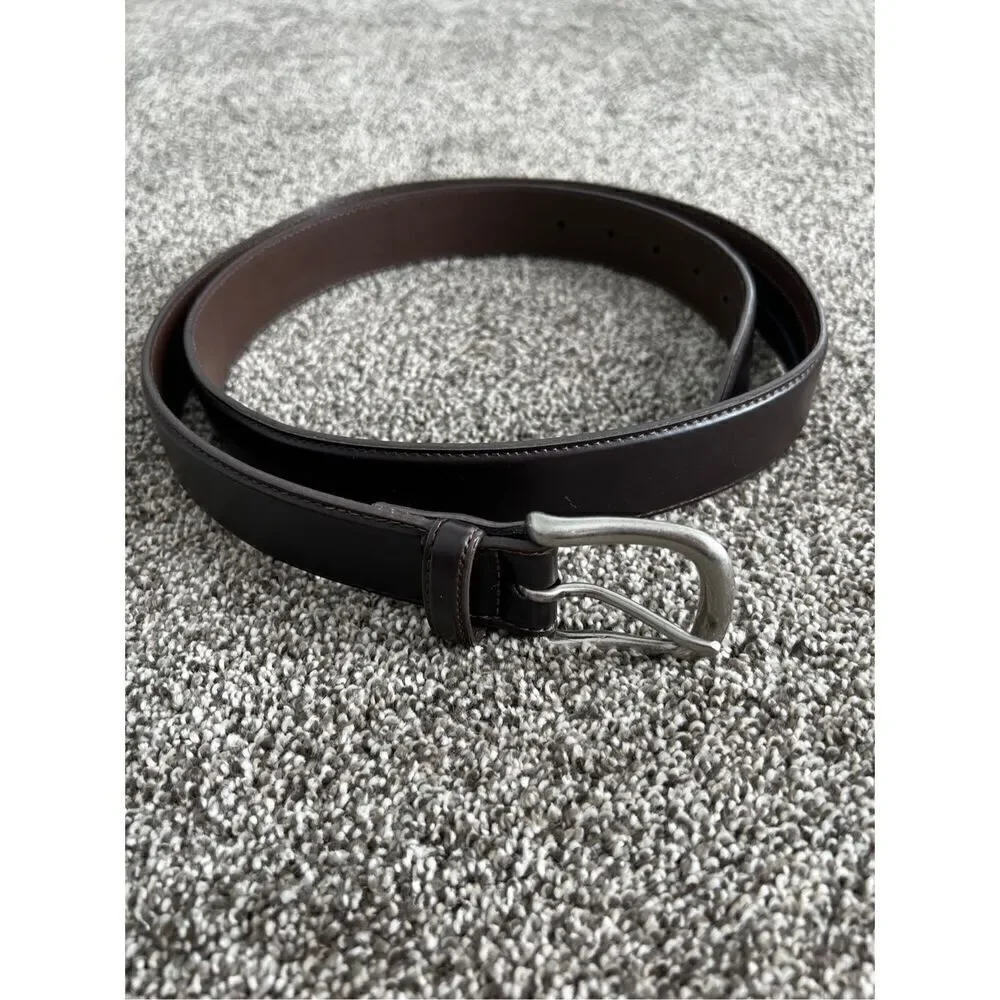 Thomas Bates size 44 Leather Money Belt with Zipper Pocket for Men | Genuine Lea